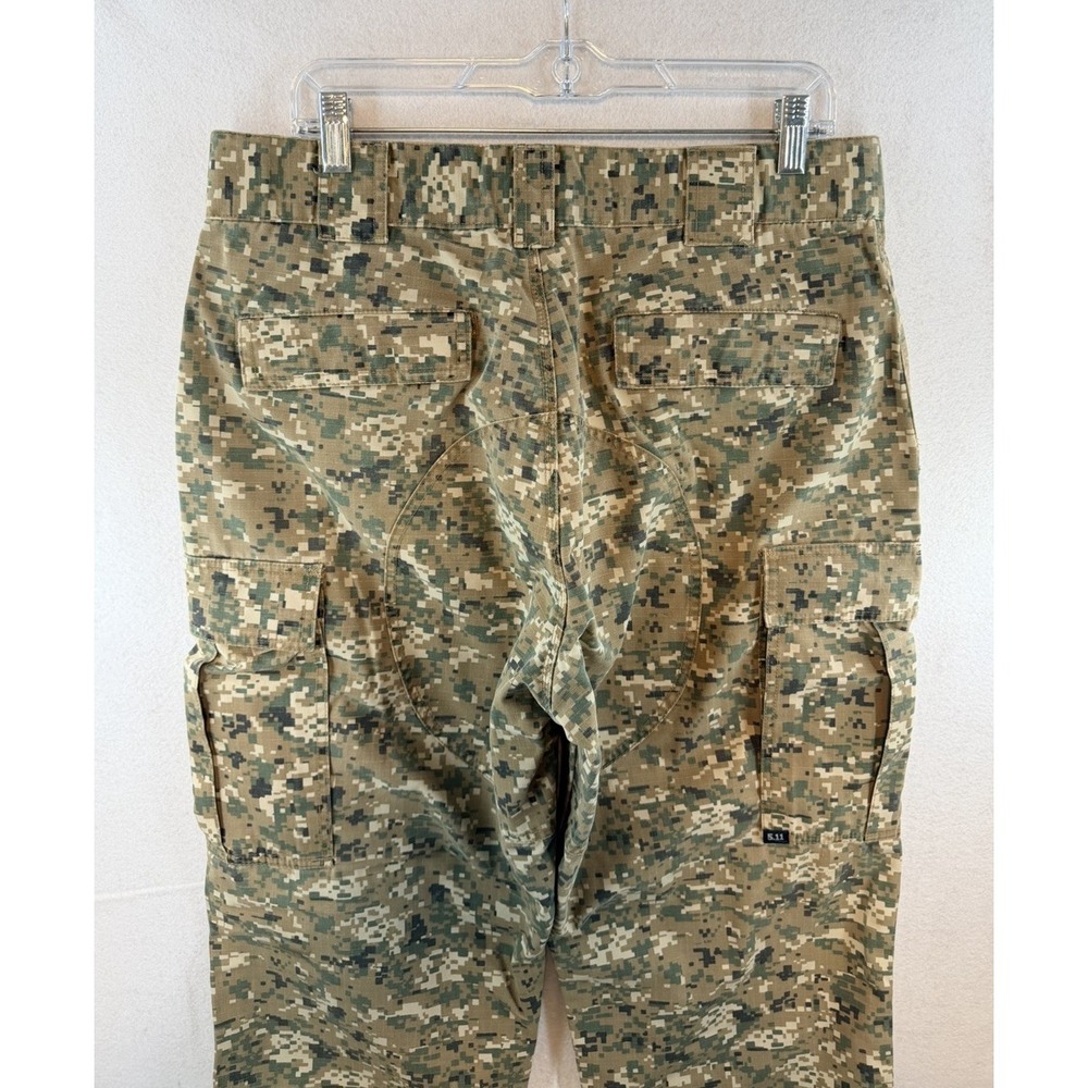 511 Tactical Pants Men Large Woodland Digital Camo Cargo 74003 Ripstop Knee Pads - Picture 2 of 10